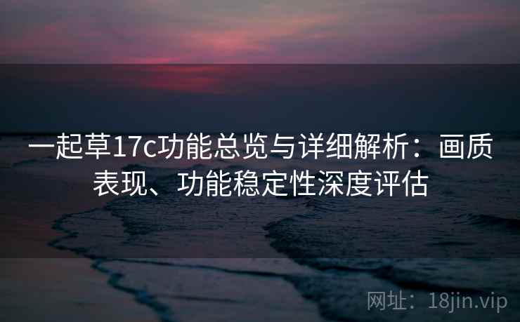 一起草17c功能总览与详细解析：画质表现、功能稳定性深度评估