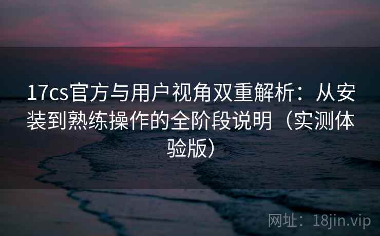 17cs官方与用户视角双重解析：从安装到熟练操作的全阶段说明（实测体验版）