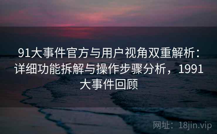 91大事件官方与用户视角双重解析：详细功能拆解与操作步骤分析，1991大事件回顾