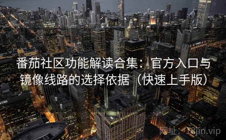 番茄社区功能解读合集：官方入口与镜像线路的选择依据（快速上手版）